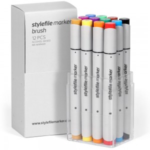 Stylefile Marker Brush Set 12-A
