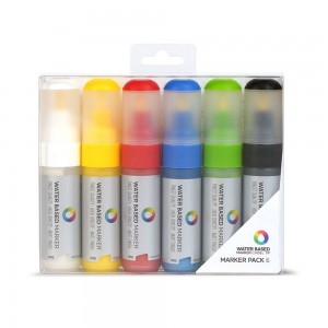 MTN Water Based Marker pointe biseautée 4-8mm Set 6