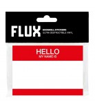 FLUX 50 stickers Eggshell Hello My Name Is Rouge